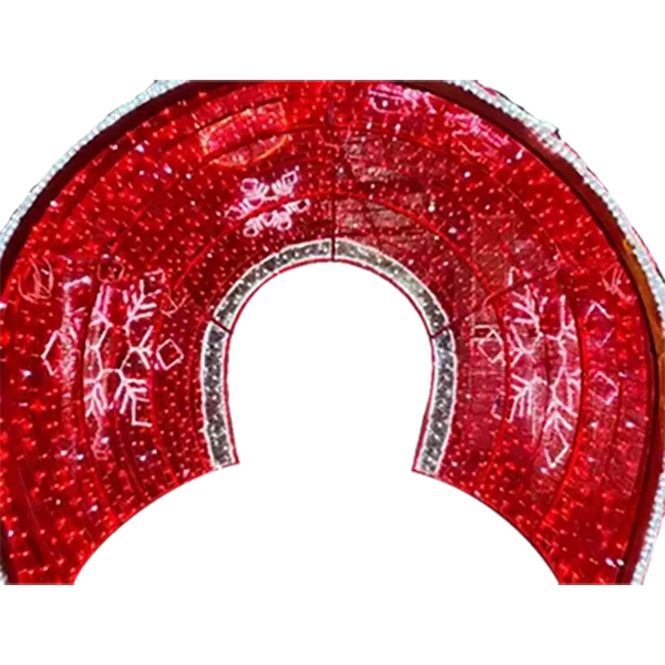 12FT Red and Cool White with Snowflakes Walkthrough Ornament