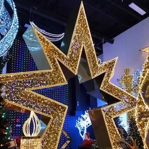14FT Warm White Twinkle Star Walkthrough for Holidays
