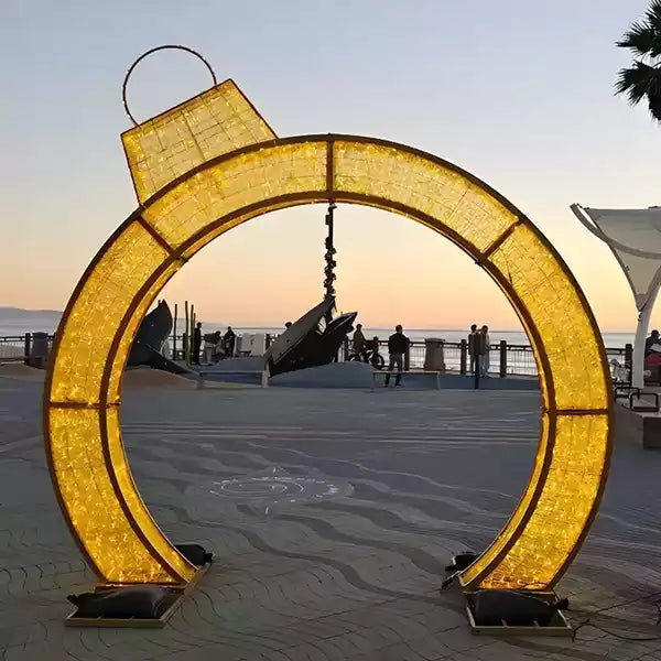 12FT Gold Walkthrough Ornament Arch