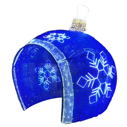 12FT Blue and Cool White with Snowflakes Walkthrough Ornament