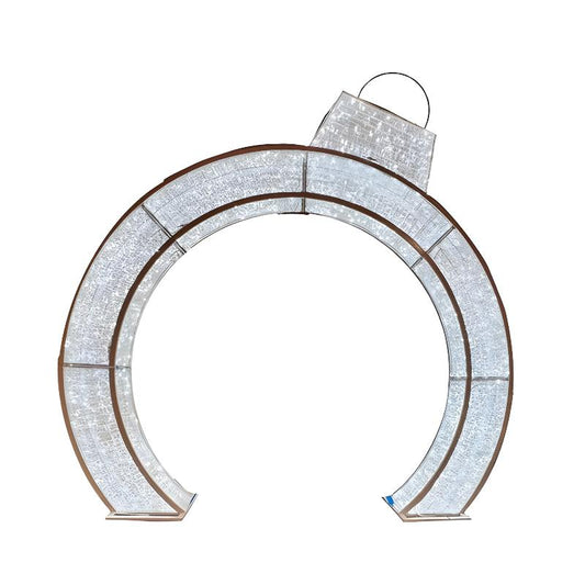 12FT Pure White Walkthrough Ornament Arch