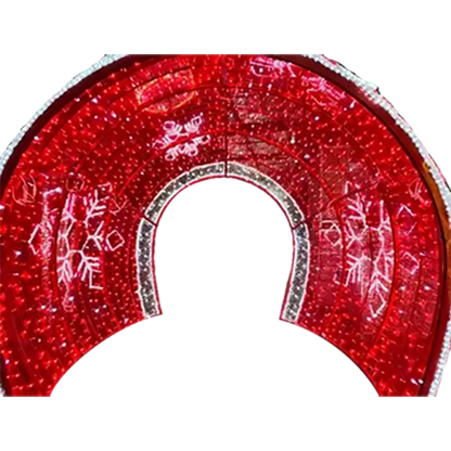 12FT Red and Cool White with Snowflakes Walkthrough Ornament