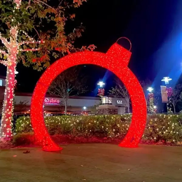 12FT Red Walkthrough Ornament Arch