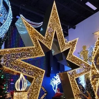 14FT Warm White Twinkle Star Walkthrough for Holidays