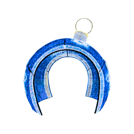 12FT Blue and Cool White with Snowflakes Walkthrough Ornament