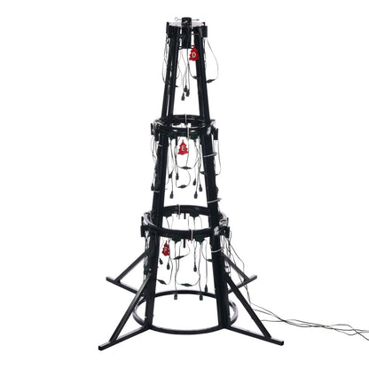 16' x 80" Artificial Pre-Lit Slim Grand Teton Frame Tree, with LED Warm White 5mm Single Mold Lights